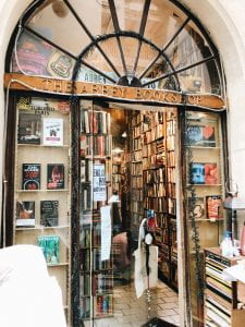 an image of the front door of the bookshop
