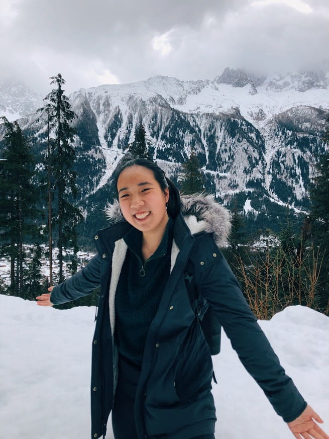 an image of Kaitlyn in the Alps